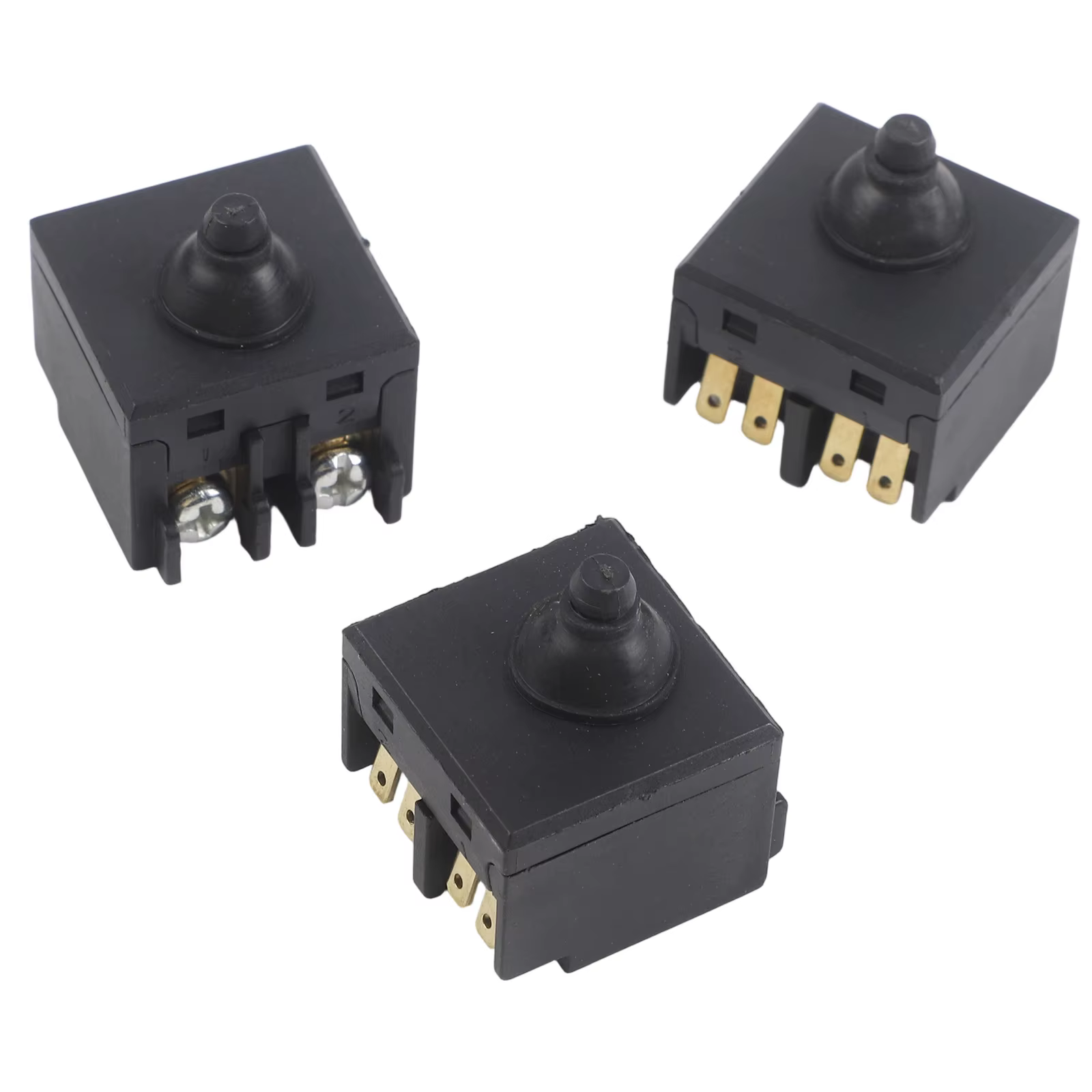 3 interrupteurs à bouton-poussoir de remplacement pour meuleuse d'angle Bosch GWS6100