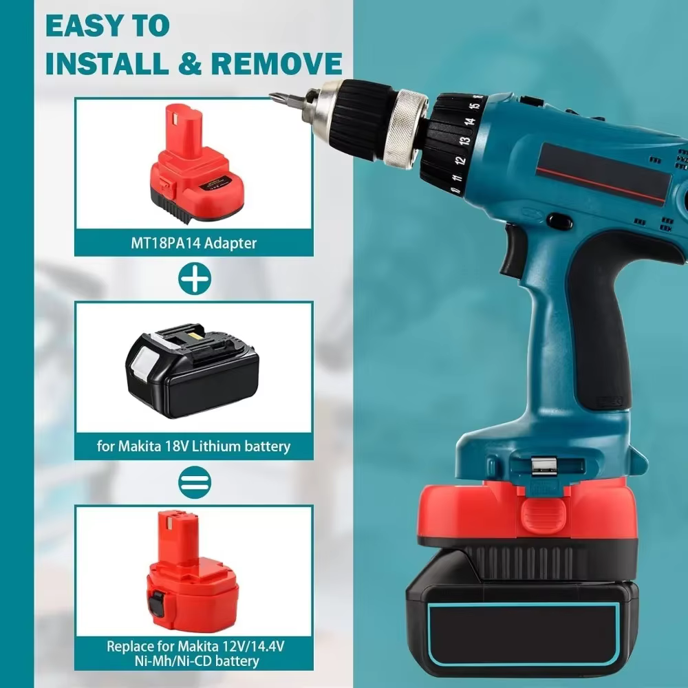 Adaptateur de batterie pour perceuse Makita 18V vers 12V