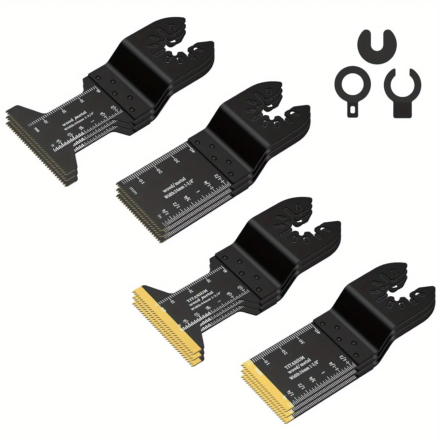 Ensemble de 12 lames oscillantes en titane pour outil multifonction