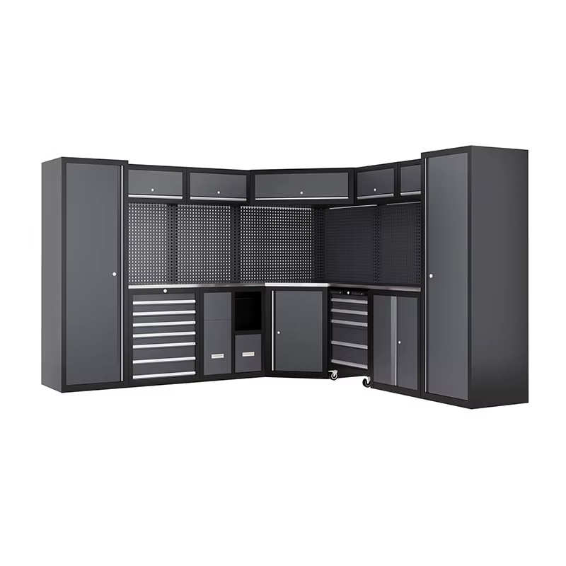 Armoire à outils modulaire avec établi pour garage et atelier