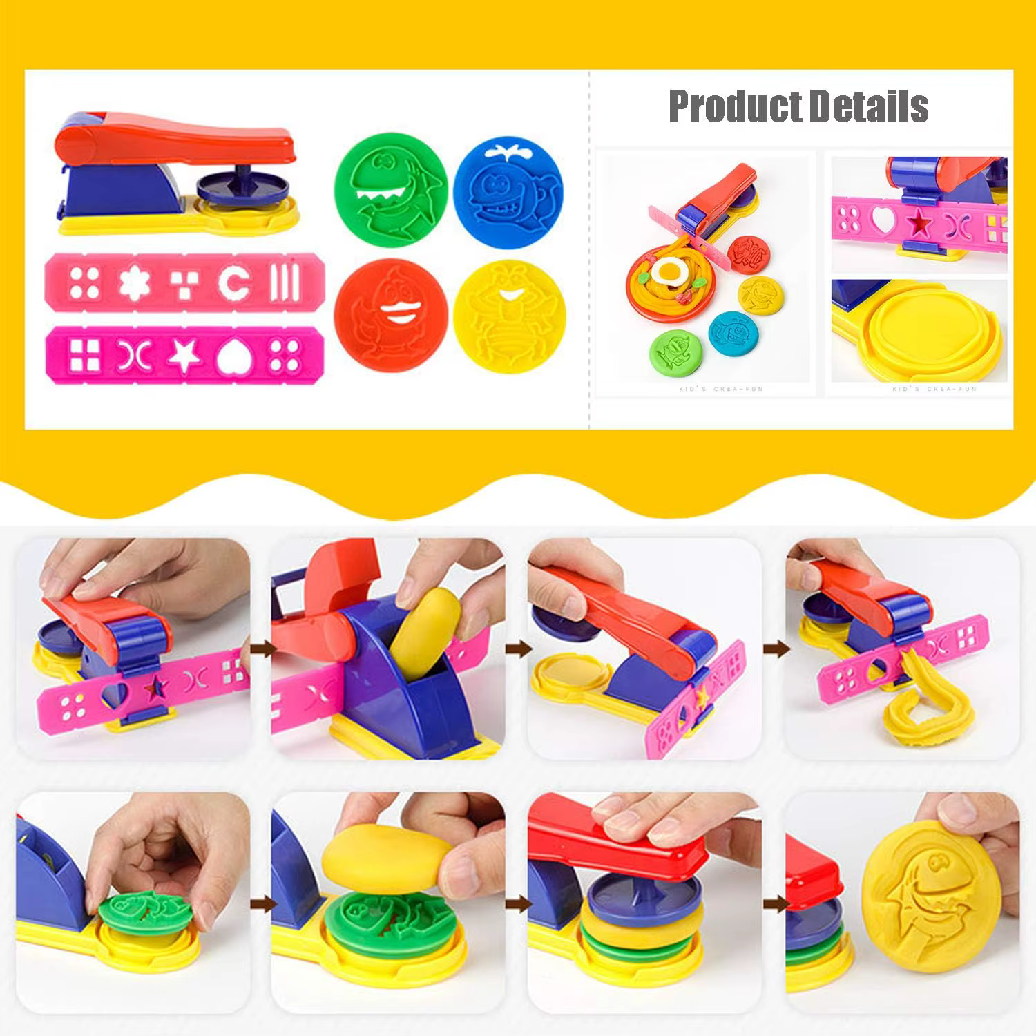 Ensemble d'outils de pâte à modeler pour enfants, rouleau de seringue 3D, moules d'impression, Kit d'outils de pâte à modeler, jouets artisanaux en argile, cadeau