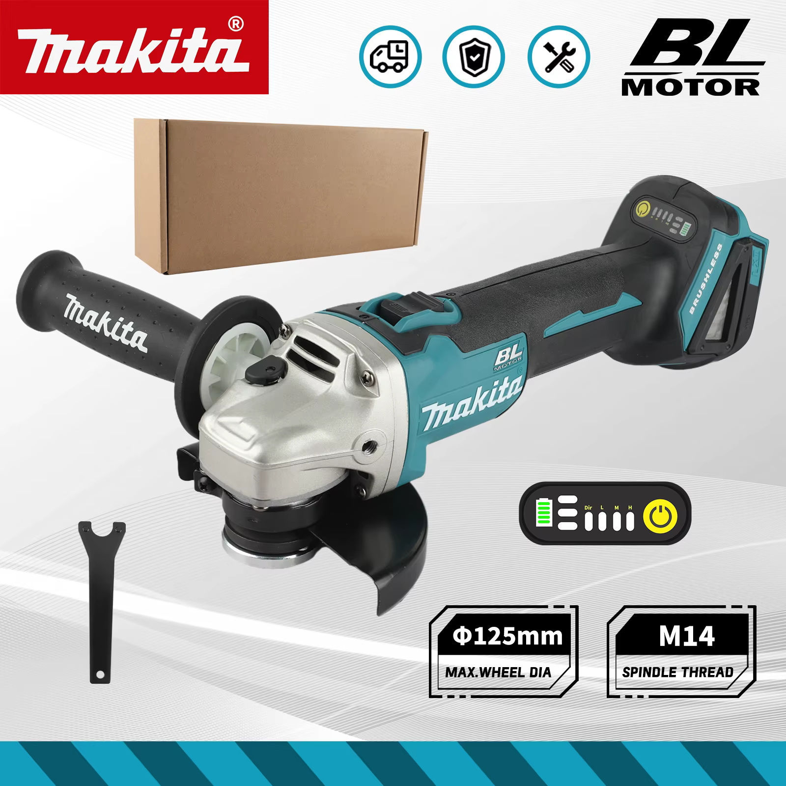 Meuleuse d'angle sans fil Makita DGA504 18V 6.0Ah 125mm