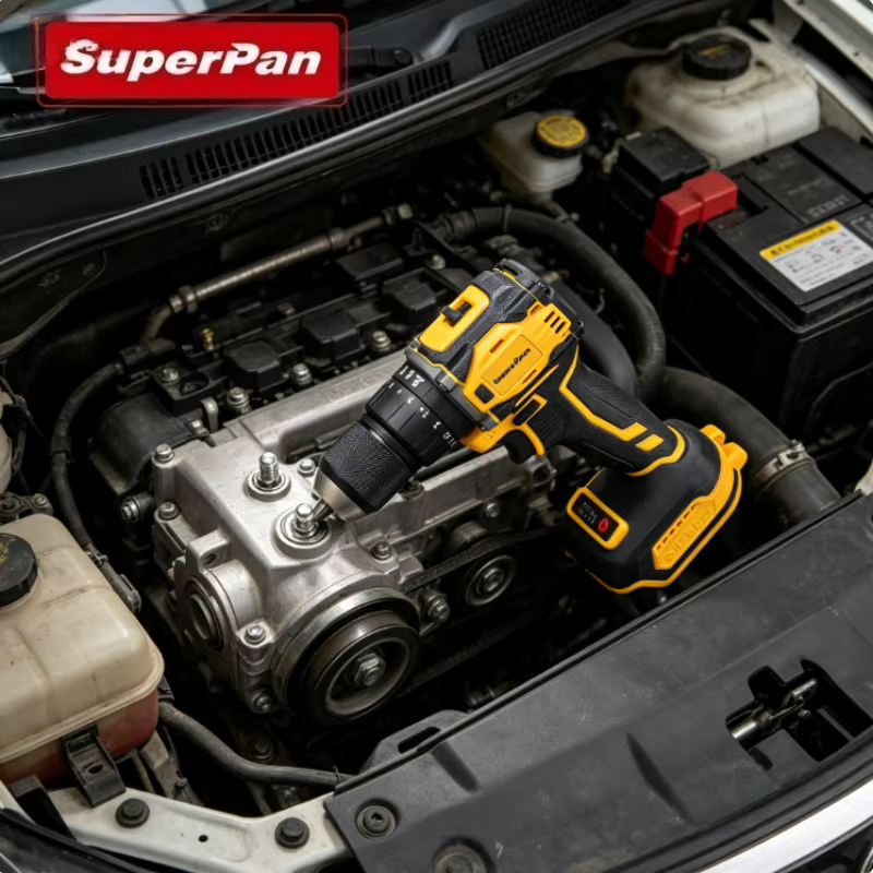 Perceuse-visseuse sans fil 60 Nm à couple élevé 1700 tr/min, outil électrique sans balais SuperPan pour le bois et le métal, outil seul
