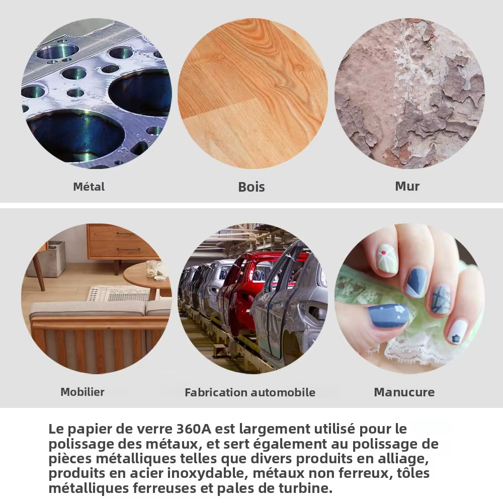Disques de ponçage 6 pouces crochet et boucle 60-10000 grain papier de verre 150 mm pour ponceuse orbitale aléatoire travail du bois automobile métal voiture