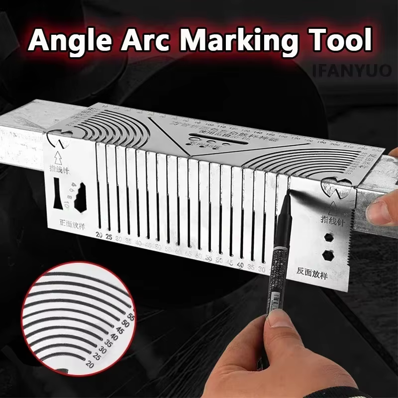 Outil de marquage d'arc d'angle flexible précis pour tuyau carré de 20 à 100MM
