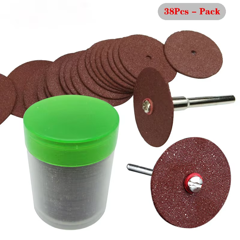 36/38 pièces ensemble Dremel outil rotatif accessoires disque de coupe lame de scie circulaire meule abrasif