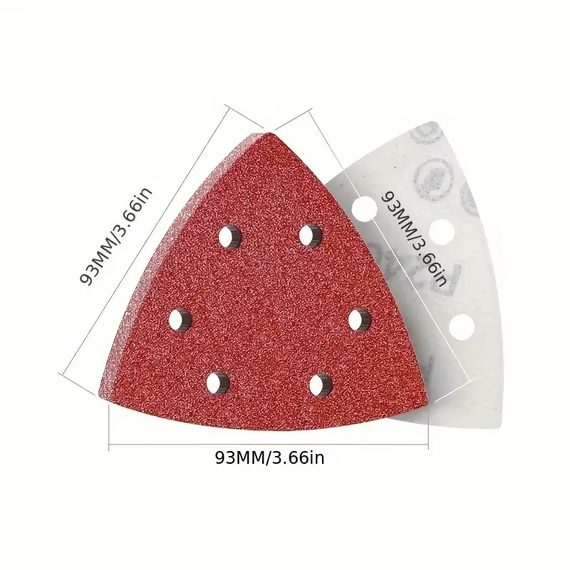 Papier abrasif triangulaire à 6 trous