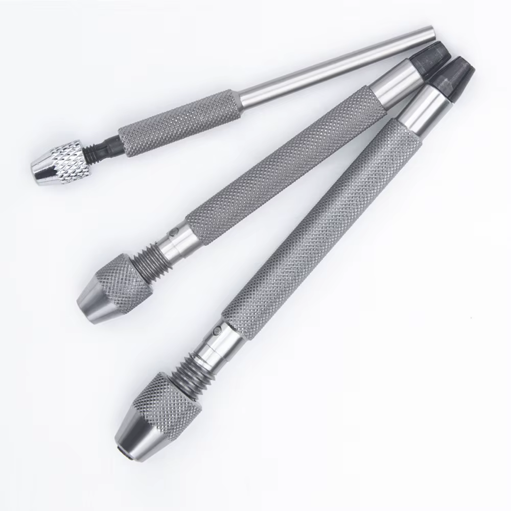 DB.6892 3 en 1 acier inoxydable robuste tournevis pivotant perceuse broche étau montre couronne Tube mandrin outils pour horlogers