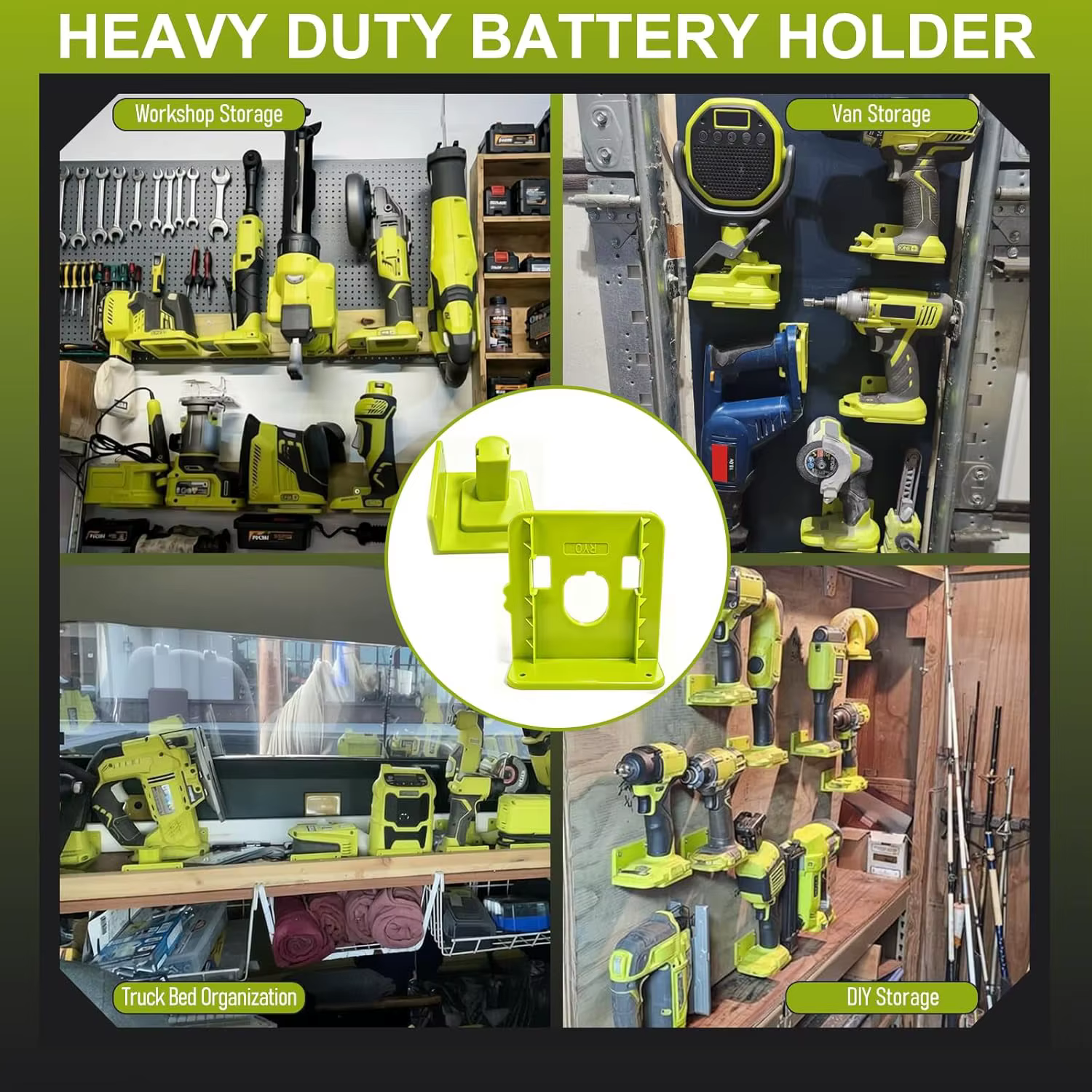Support mural pour outils et batteries