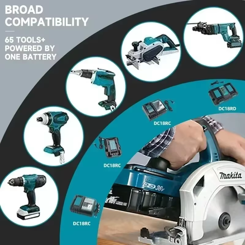 Batterie Makita 100% originale 18V 5/6/9Ah de grande capacité adaptée à la meuleuse d'angle