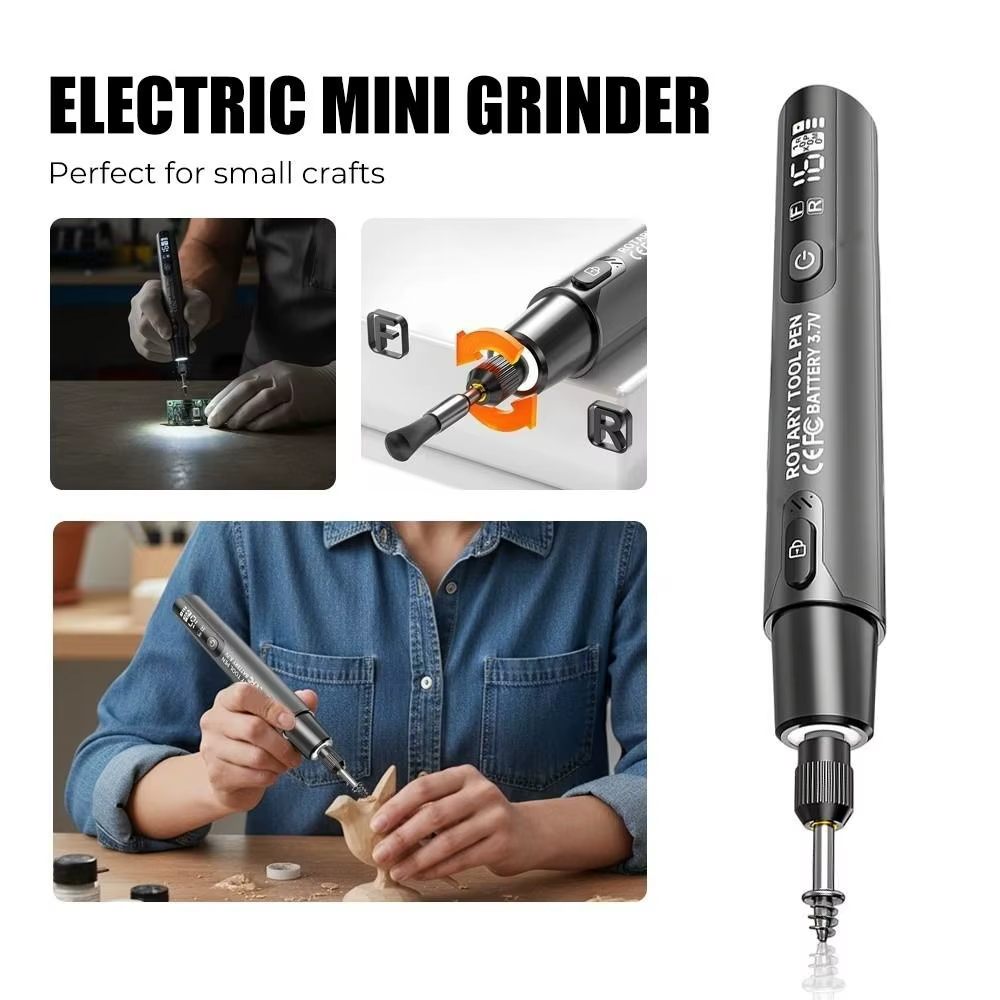 Mini perceuse électrique numérique sans fil avec lumière LED