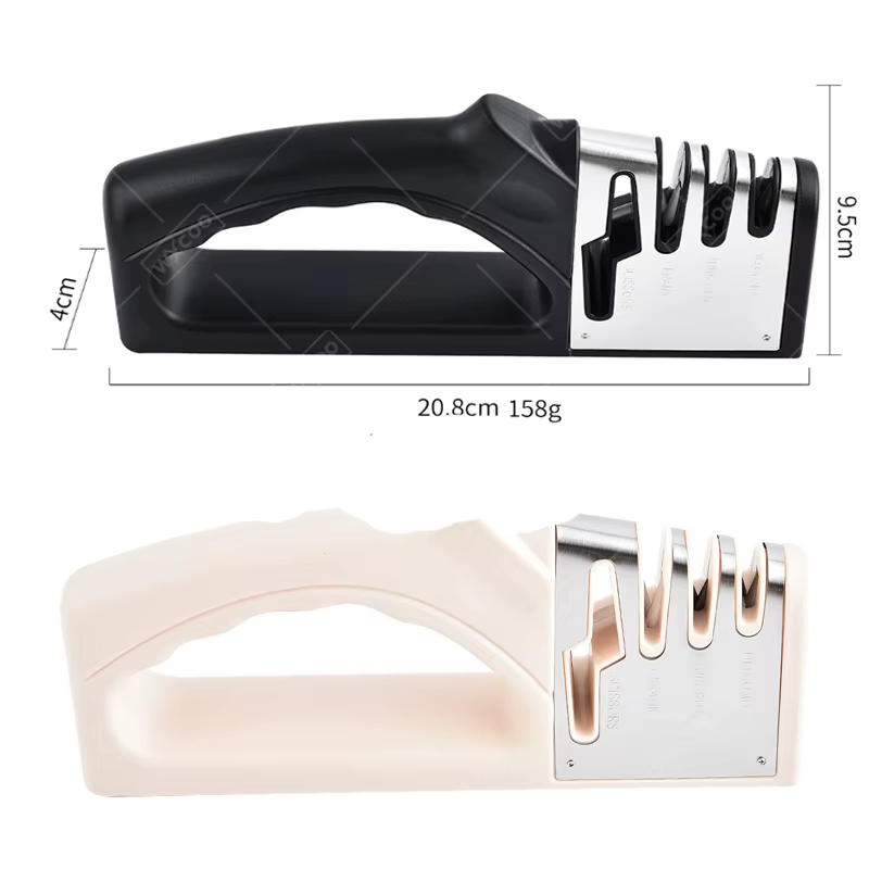Affûteur de couteaux de cuisine, outil d'affûtage multifonctionnel à 4 segments, affûtage de couteaux Portable antidérapant, Gadgets de cuisine, accessoires