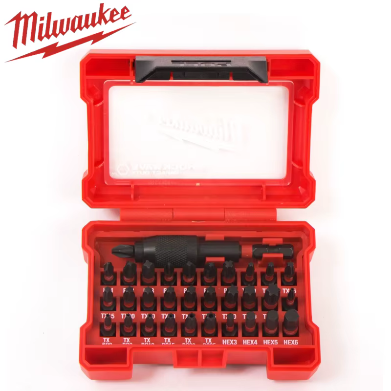 MILWAUKEE 4932464240 SHOCKWAVE 32 pièces jeu d'embouts de tournevis à percussion pour perceuse