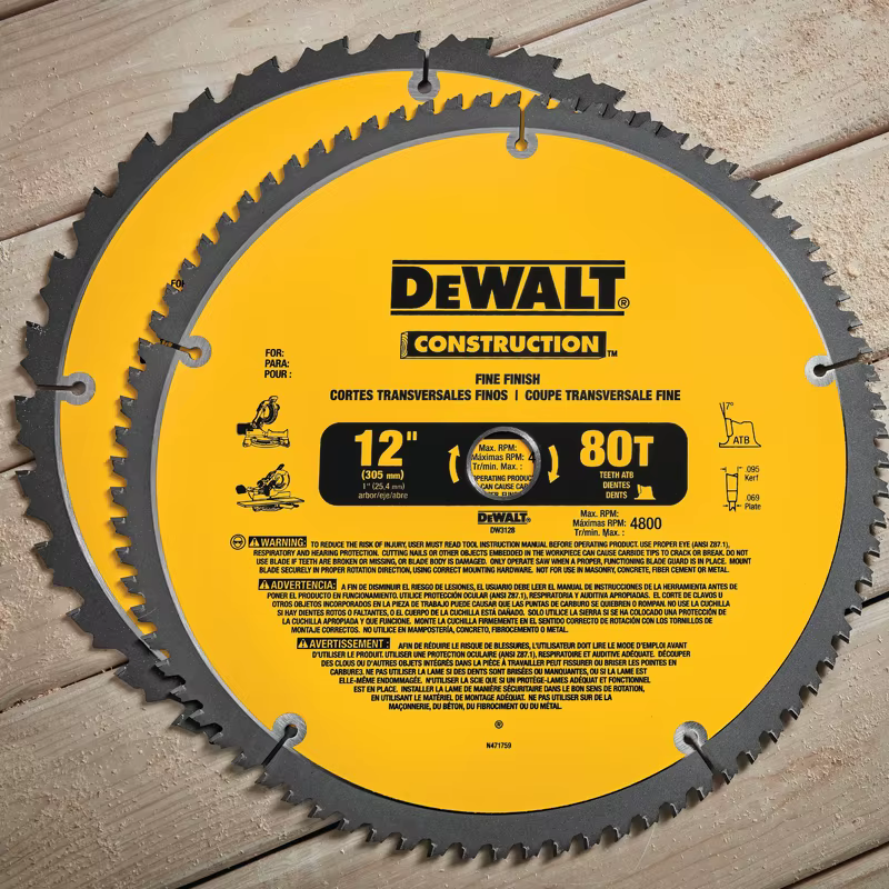 DEWALT – série de lames de scie à bois en alliage dur 216/254/305MM 40T/60T/80T DT1953 DT90250 DW3126 DW3128