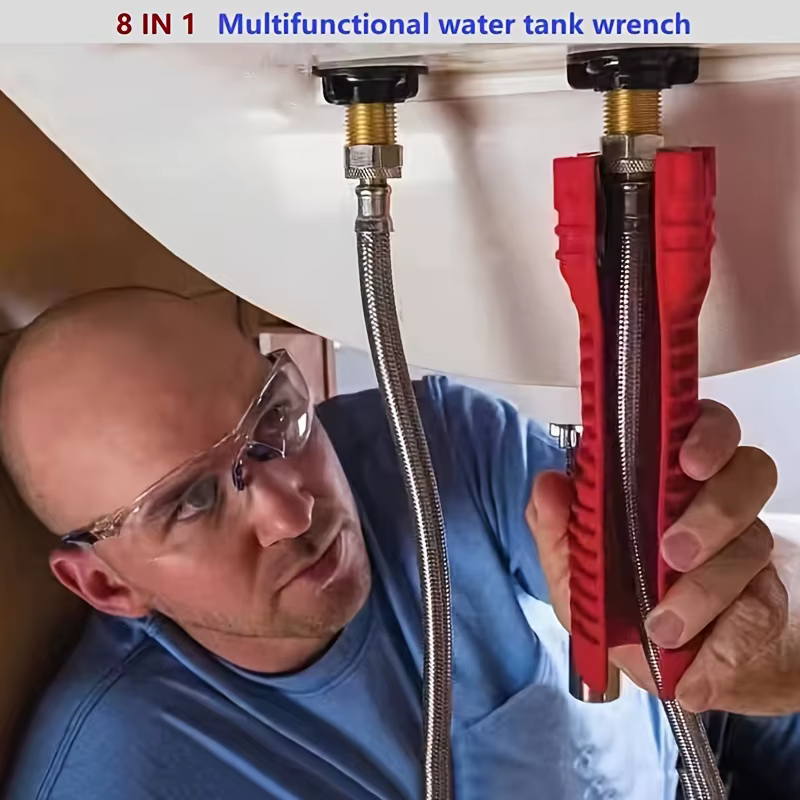 Clé d'évier multifonctionnelle 8 en 1 – Installation et réparation faciles sur la salle de bain