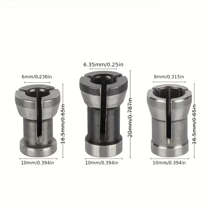 Jeu d'embouts de routeur professionnels 15 pièces 1/4 "avec 3 adaptateurs-outils de coupe du bois en carbure