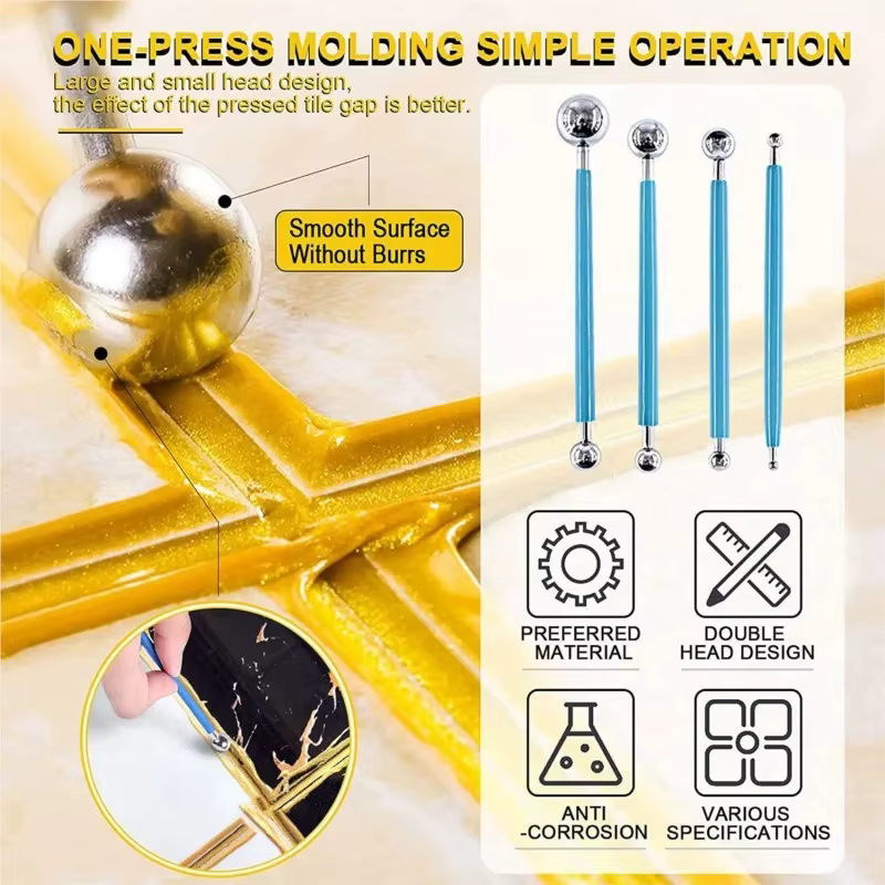 Kit de 22 outils de déjointage, comprenant une scie à joint manuelle, une brosse de nettoyage pour joints de carreaux en céramique et un outil de finition des joints pour sols et cuisines