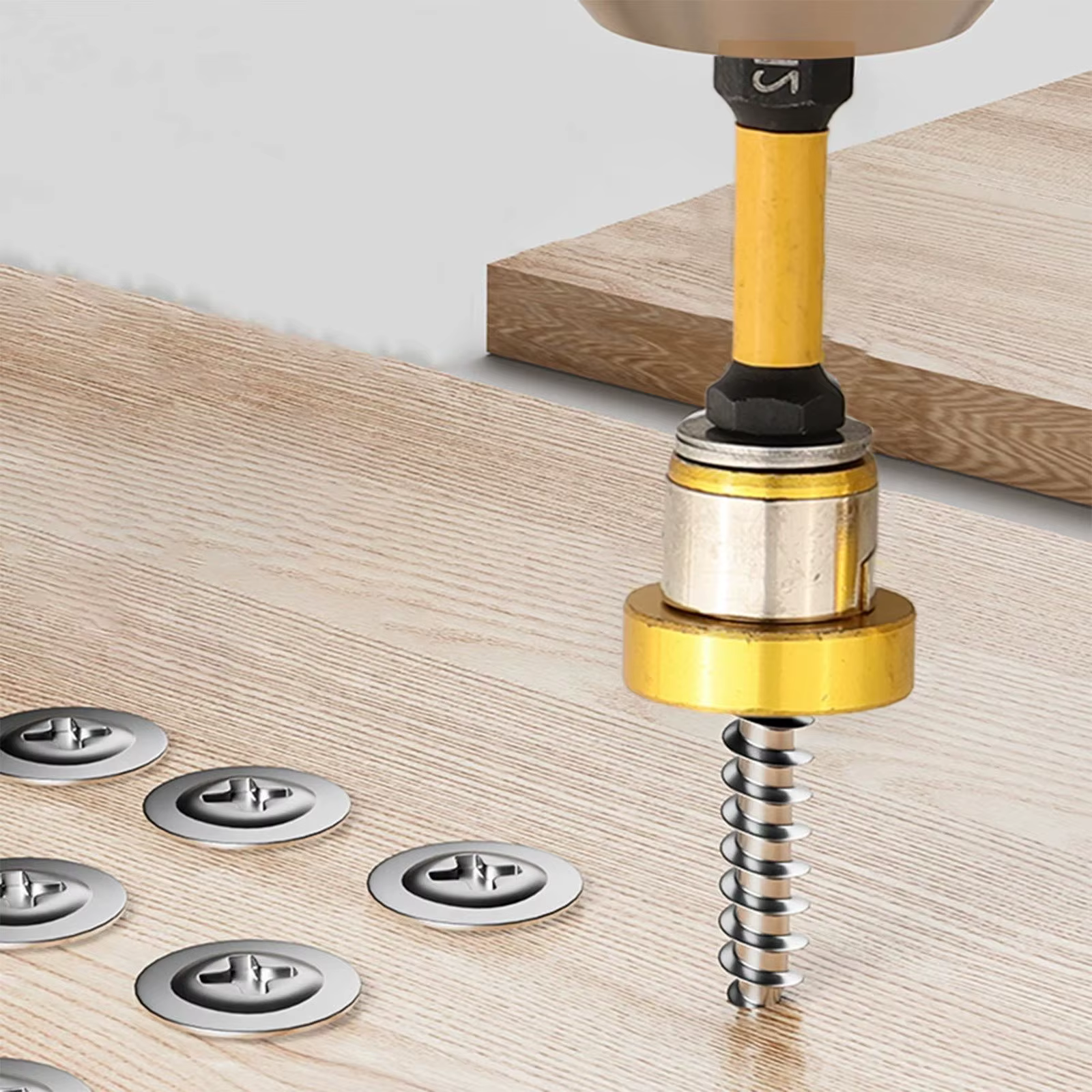 Embouts de vis pour plaques de plâtre, embout de tournevis à positionnement magnétique, tige hexagonale de 1/4 pouce, outils de pose de vis pour cloisons sèches