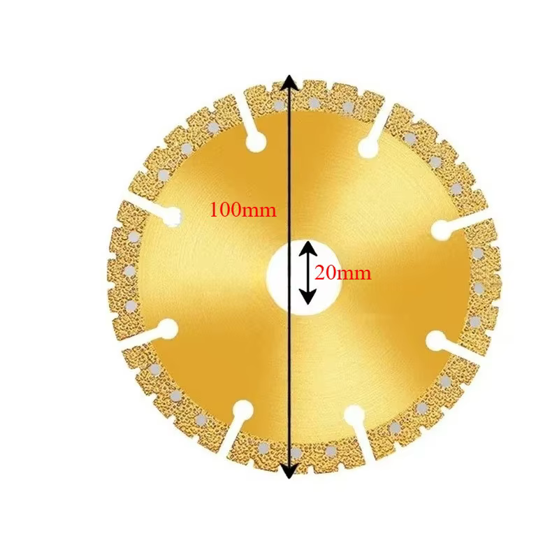 Lame de scie diamantée brasée sous vide jaune 4