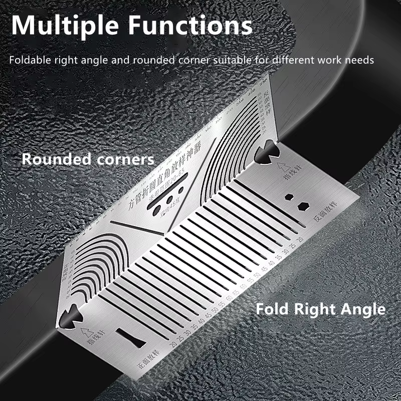 Outil de marquage d'arc d'angle flexible précis pour tuyau carré de 20 à 100MM