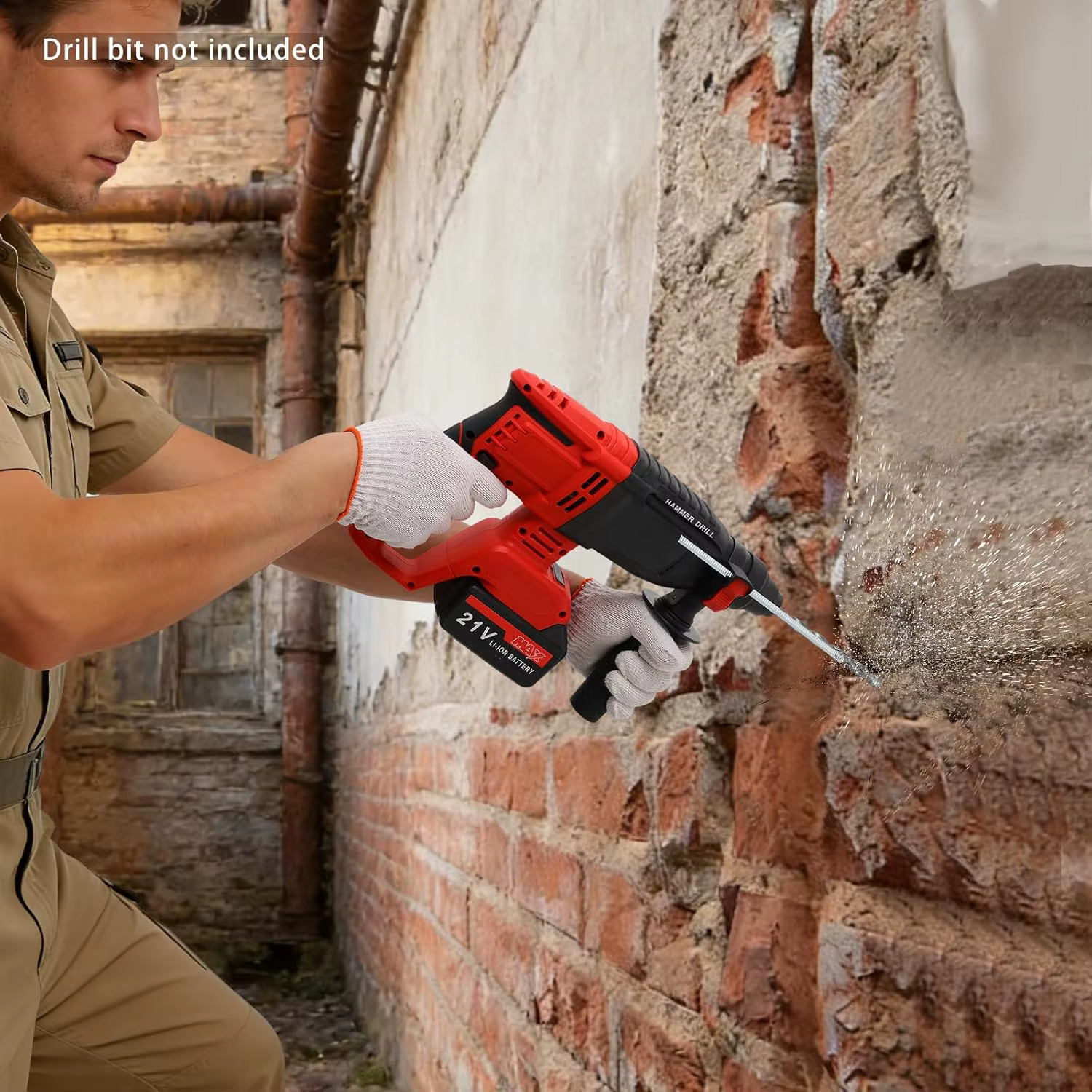 Marteau perforateur rotatif sans fil Makita/Milwaukee avec 3 modes d'application pour le béton