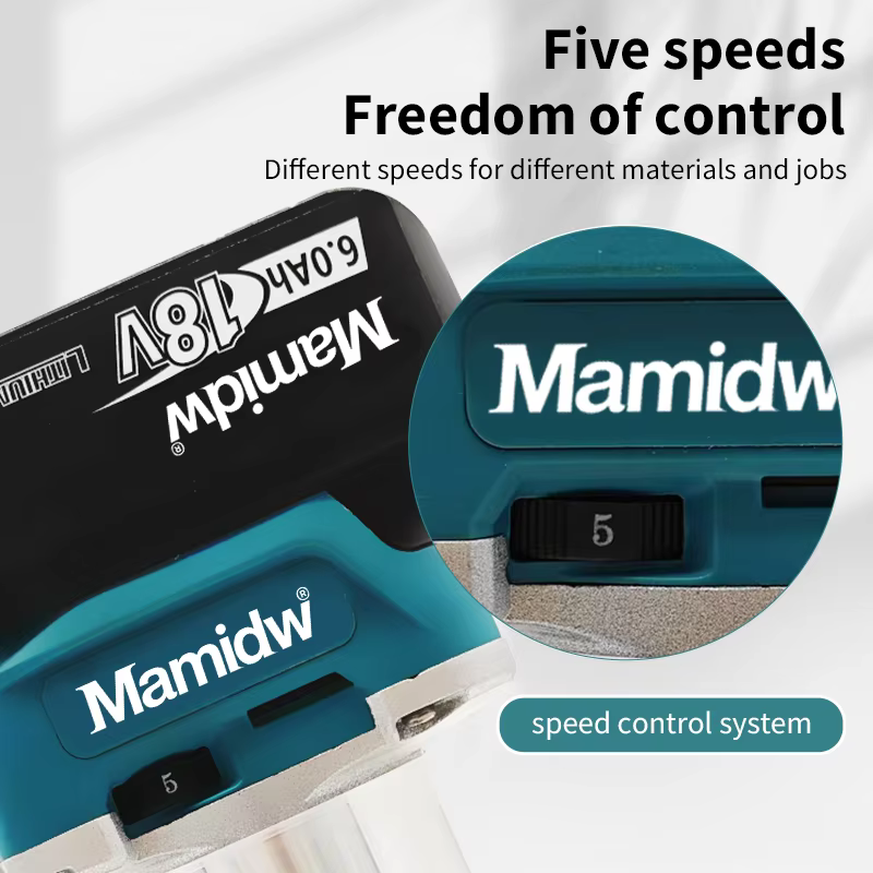 Mamidw tondeuse sans brosse routeur électrique sans fil charpentier fraisage gravure Machine à rainurer pour Makita 18V batterie broche