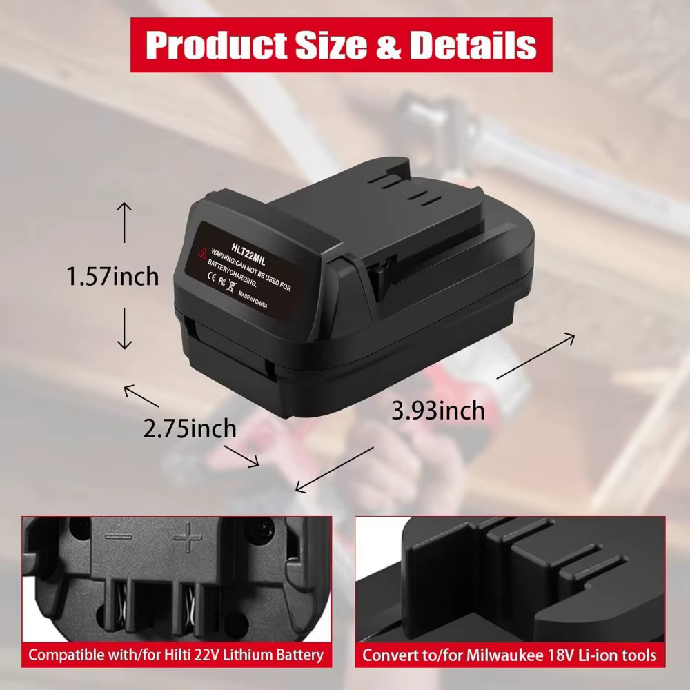 Adaptateur pour Hilti 22V B22 Eddie ion