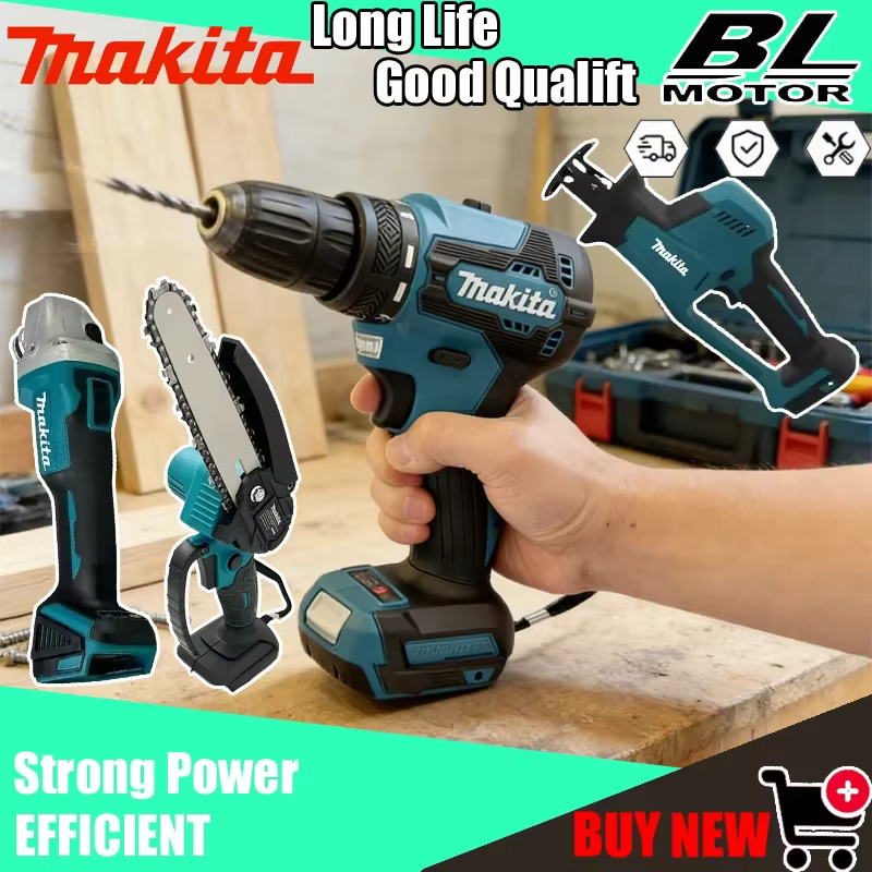 Outils Makita : divers modèles d'outils électriques portables sans fil