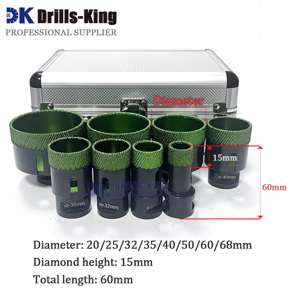 Forets-King 1 ensemble de couronnes de diamant brasées sous vide