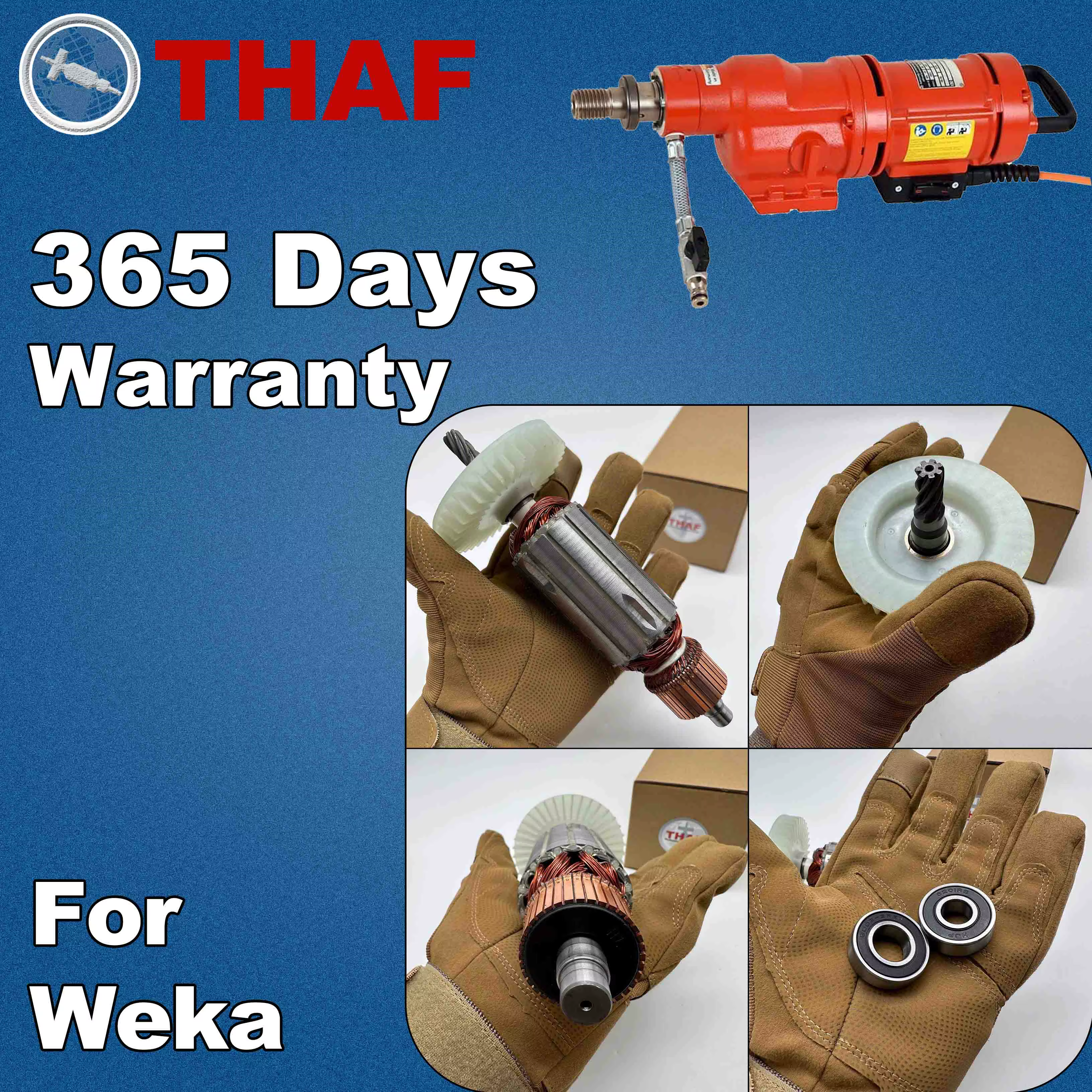AC 220V 240V DK32 Induit Rotor pour WEKA Machine de forage Pièces de rechange Foreuse à cœur DK