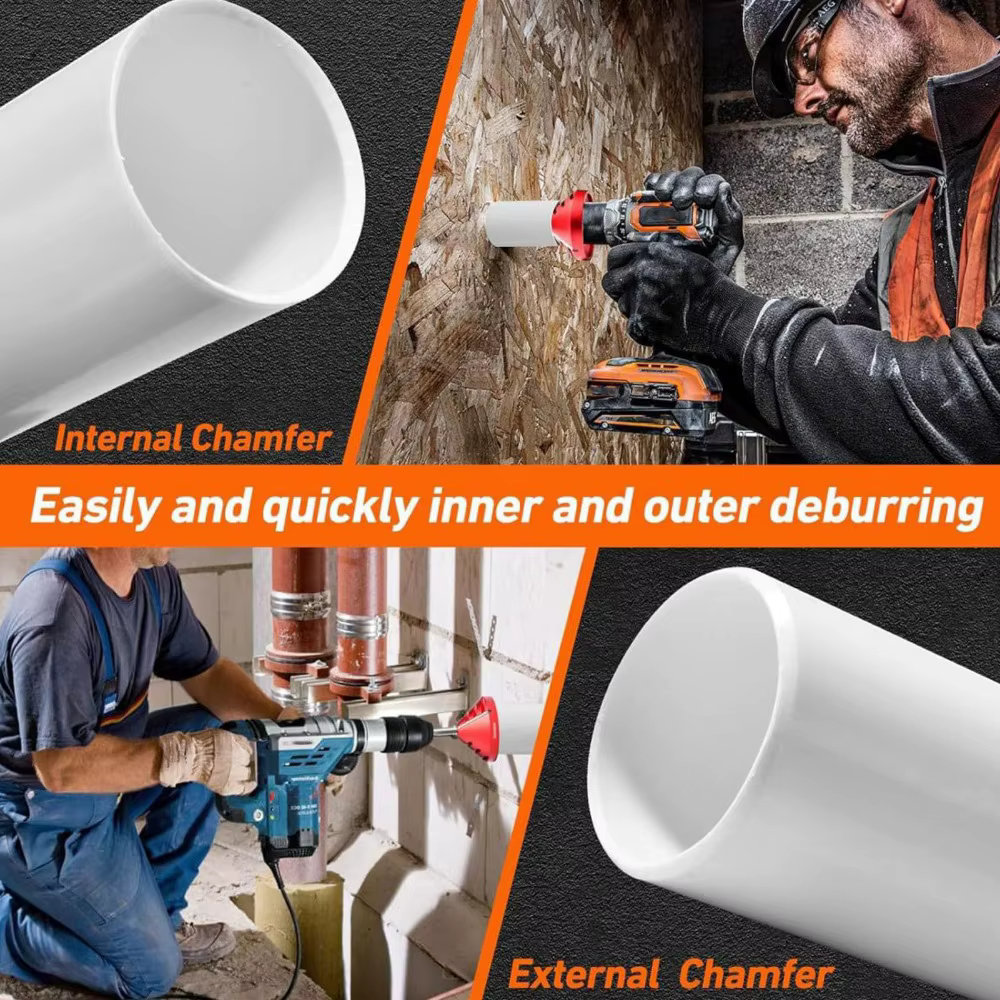Outil de chanfreinage 2-en-1 pour tuyaux en PVC