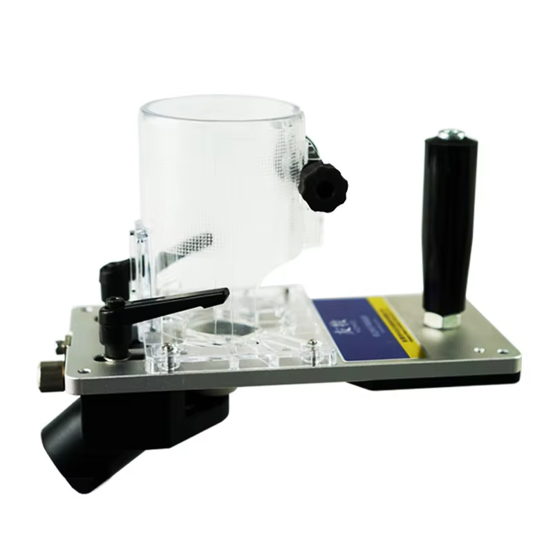 Base de routeur compacte pour machine de fraisage et de découpe avec interface d'aspiration pour accessoires d'outils électriques de travail du bois