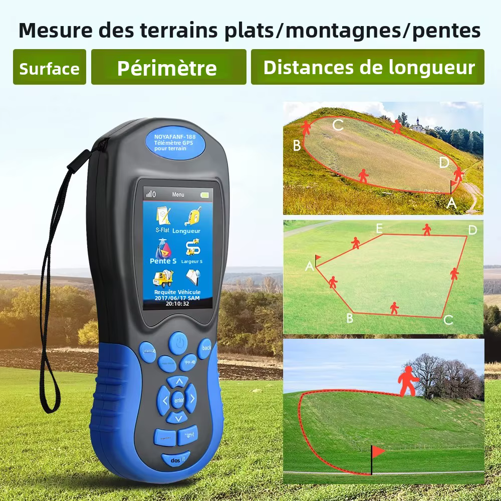 Noyafa NF-188 GPS dispositif de mesure de compteur de zone terrestre