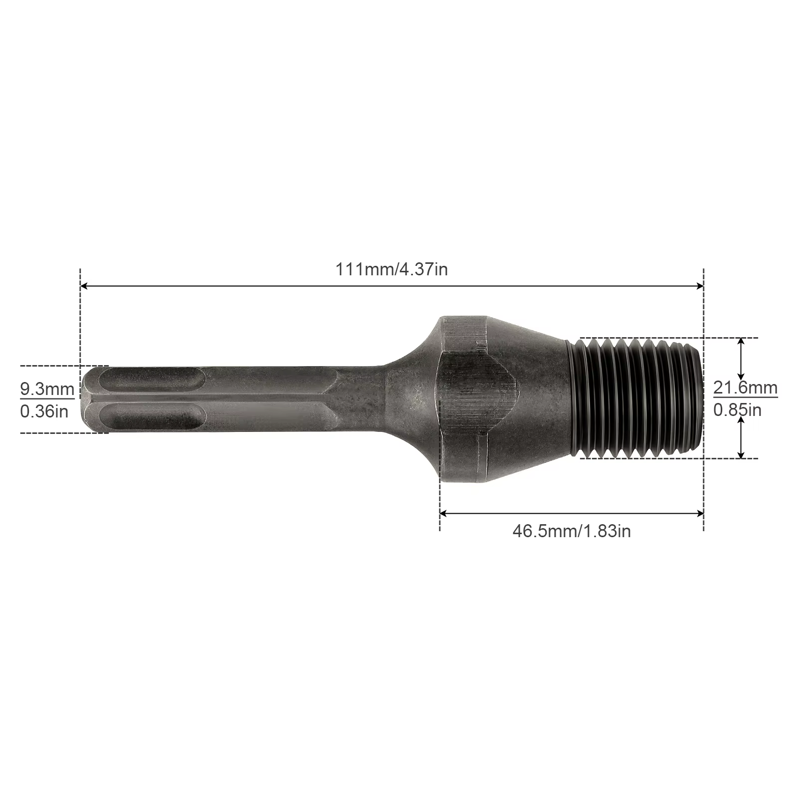Adaptateur de perceuse M22 SDS Plus, embout à noyau de diamant, poignée carrée, bielle pour convertisseur de perceuse électrique de 13mm