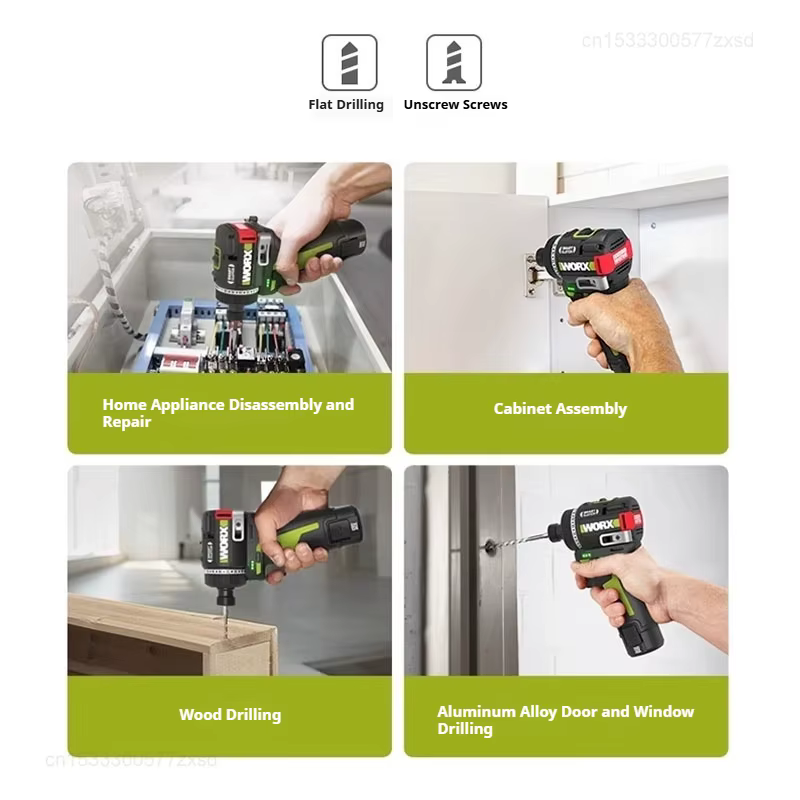 2025 Worx WU139 perceuse sans fil tournevis à percussion électrique sans brosse mandrin en métal Rechargeable couple