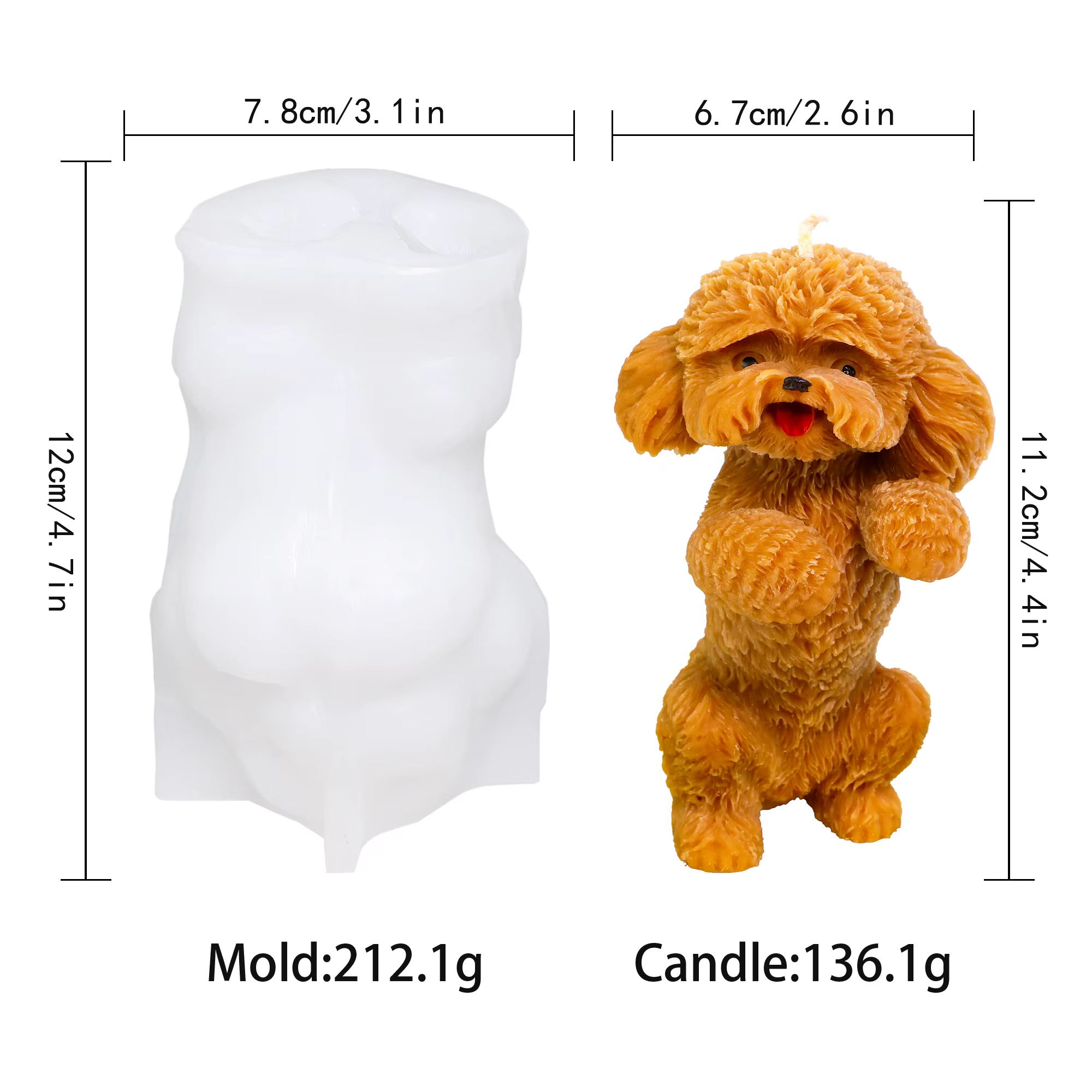 Moule 3D pour chiot, Animal, Labrador, outil de modélisation, accessoires, bougie parfumée ondulée, pilier, savon, Retriever, décor de plâtre Samoyède