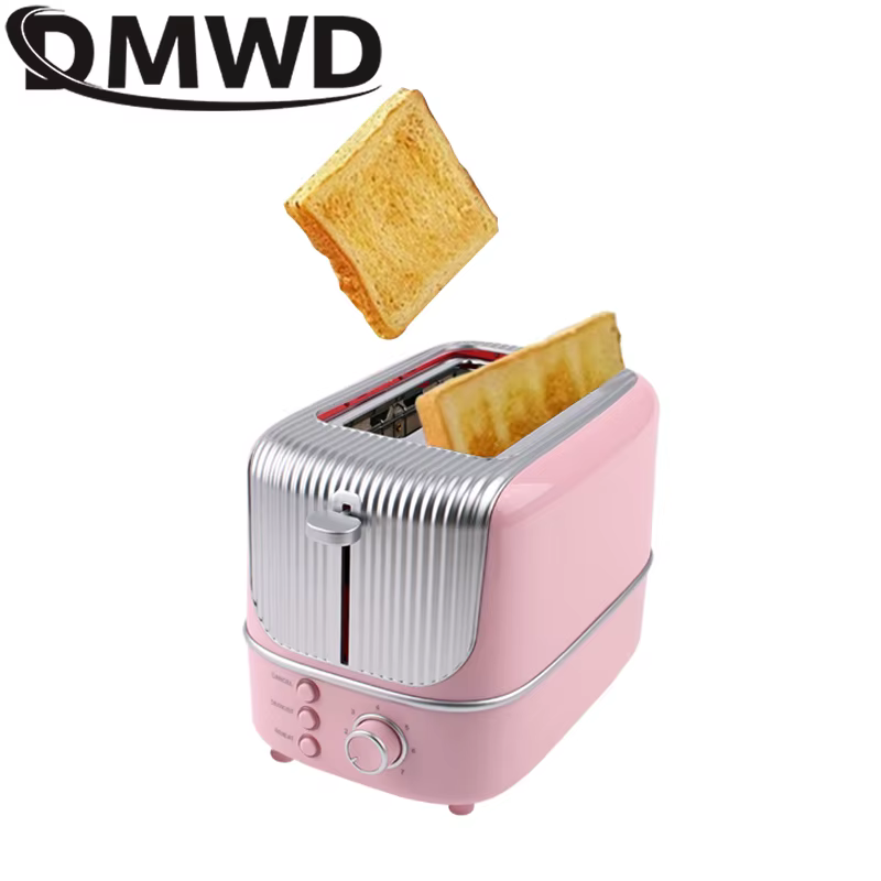 Grille-pain électrique 110V/220V, machine à réchauffer le pain pour le petit-déjeuner, machine à cuire le pain automatique, four à sandwichs, 2 tranches