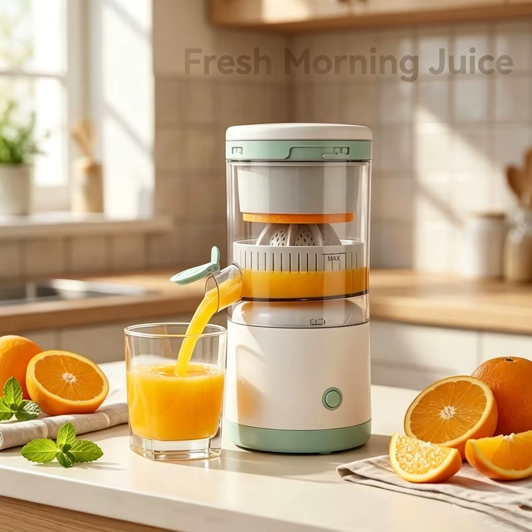 Extracteur de jus portable entièrement automatique pour fruits, presse-agrumes domestique automatique pour oranges et citrons, charge USB