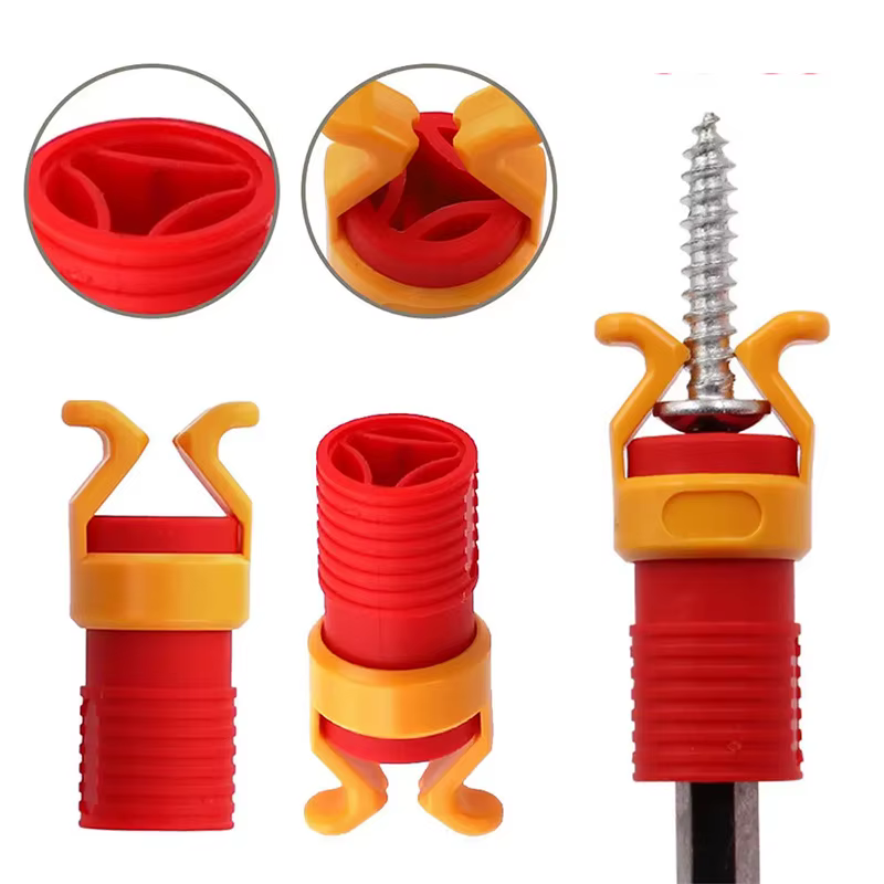 Outil de support de vis 1/3 pièces-guide de positionnement de vis en plastique pour le perçage du bois avec poignée antidérapante et contrôle de profondeur-carpent