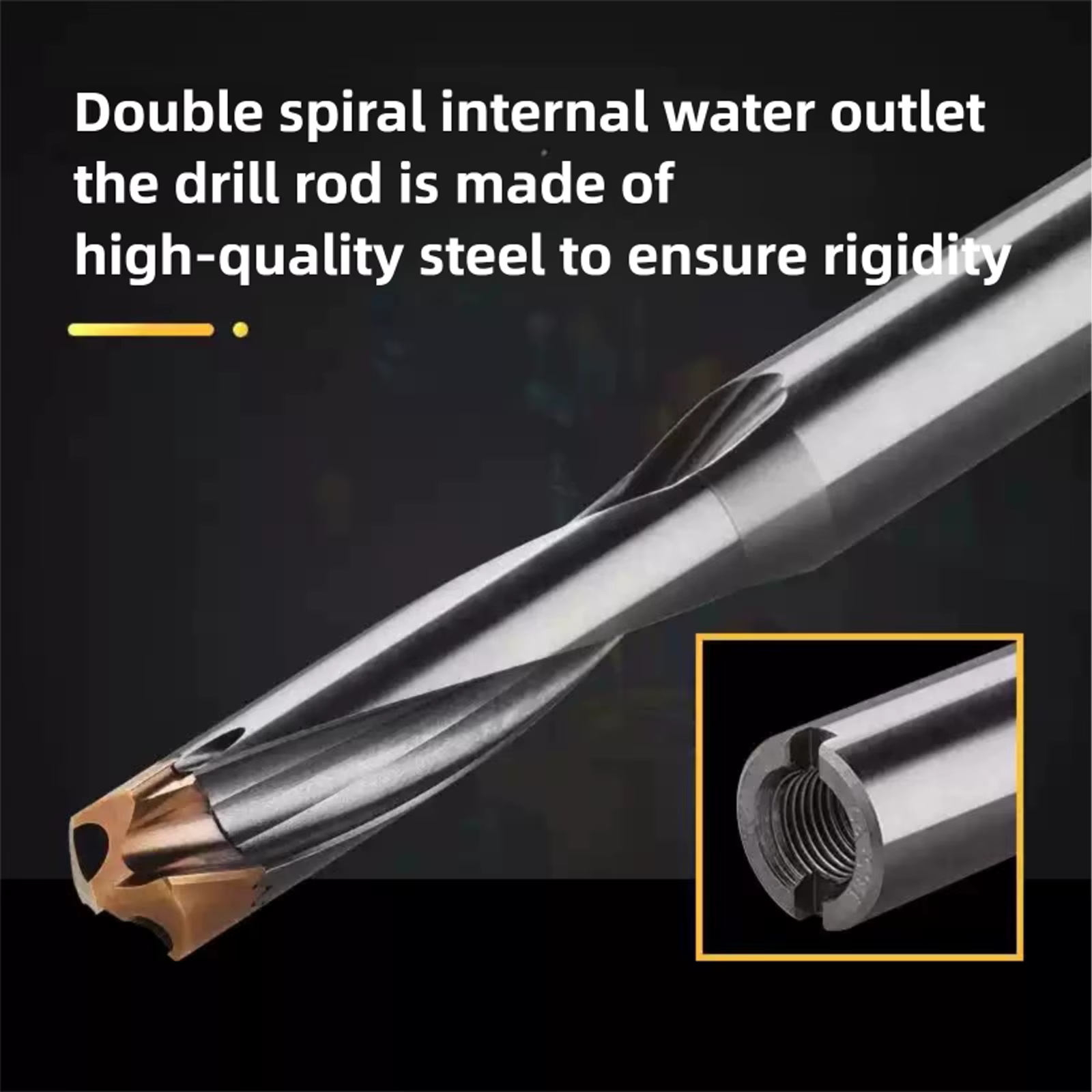 Forets robustes à trou profond à dents de sabre de couronne avec refroidissement interne/sortie d'eau 3x 5x pistolet étendu/forets à pelle pour Ind