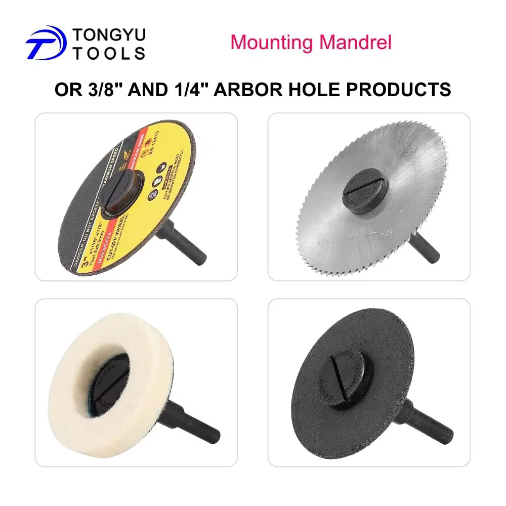Adaptateur de montage de mandrin avec tige de 1/4 pouce et trou