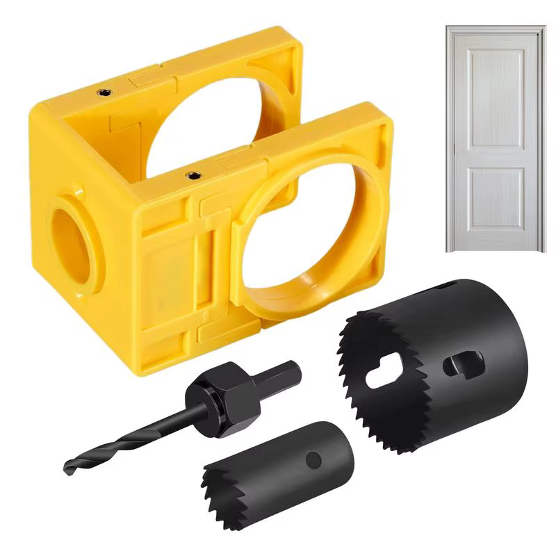 Kit de perçage de bouton de porte 1-3/8 "- 1-3/4"