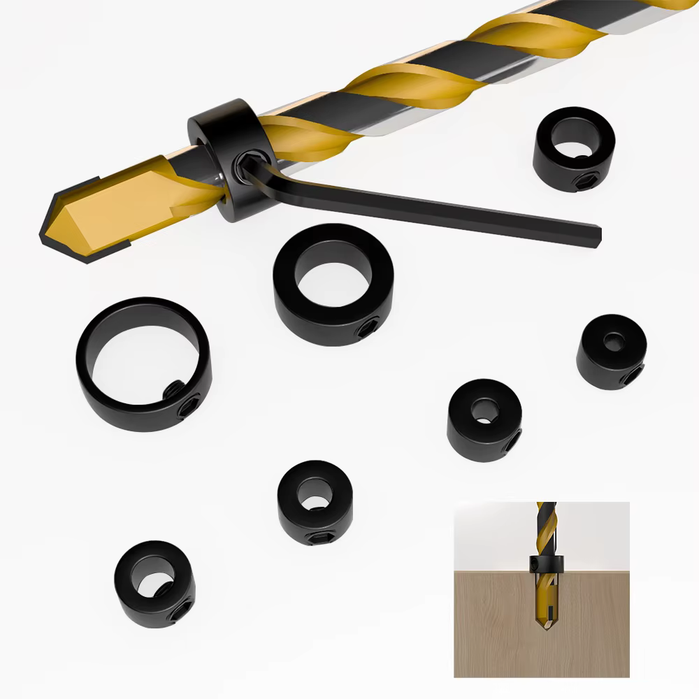 Jeu de colliers d'embout d'arrêt de profondeur de perçage 3-16mm