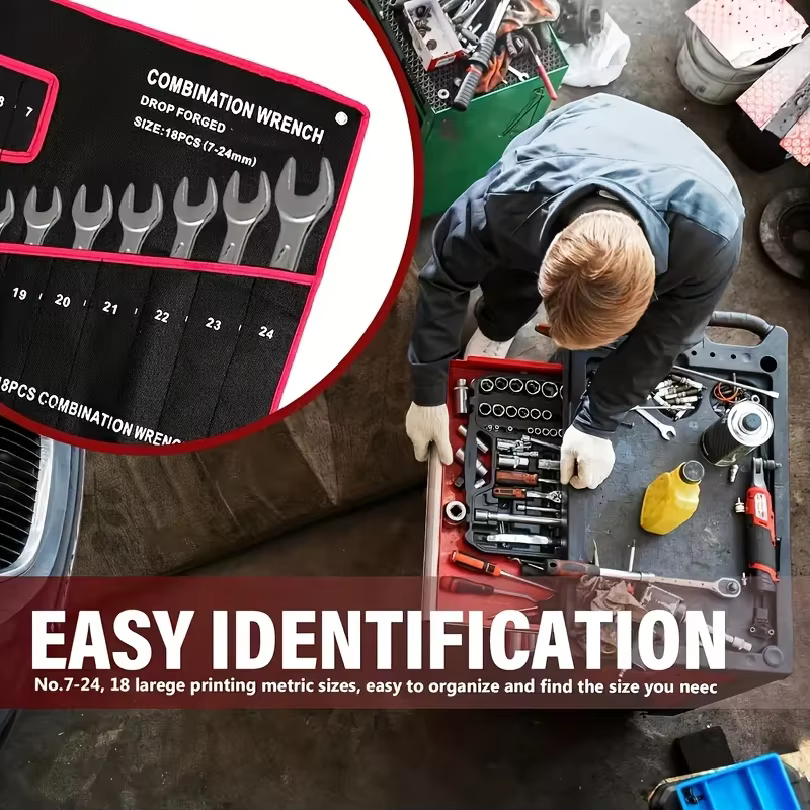 Organisateur d'outils à 14 poches. Sac de rangement pour clés durable avec poignée portable. Idéal pour l'organisation du garage et de l'atelier.