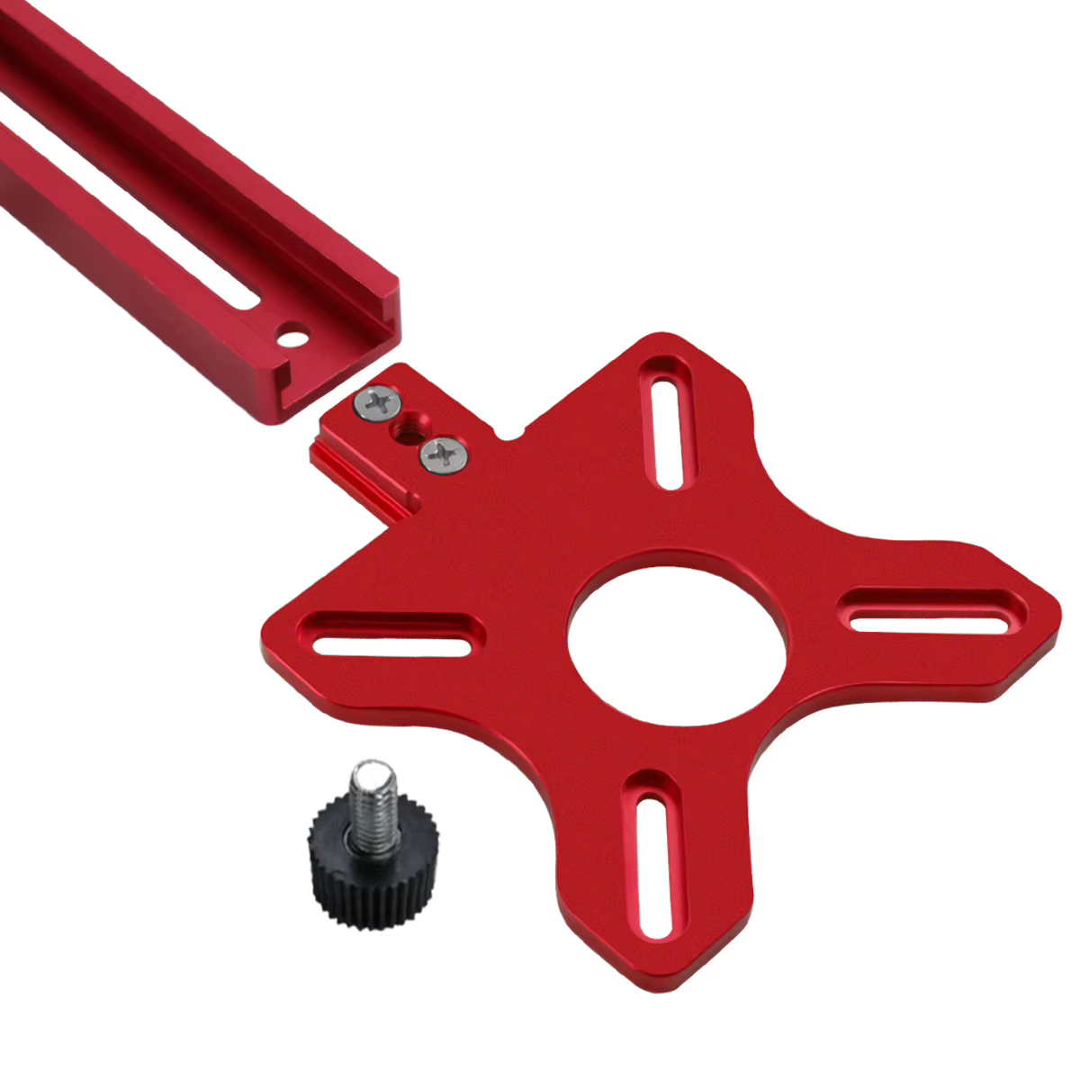 Gabarit de découpe circulaire réglable en aluminium pour routeur