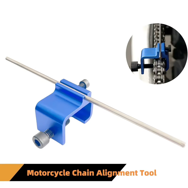 Outil d'alignement de chaîne Compatible avec moto ATV pignon de vélo Sport Dirt Bike Scooter réglage de la chaîne alignement précis