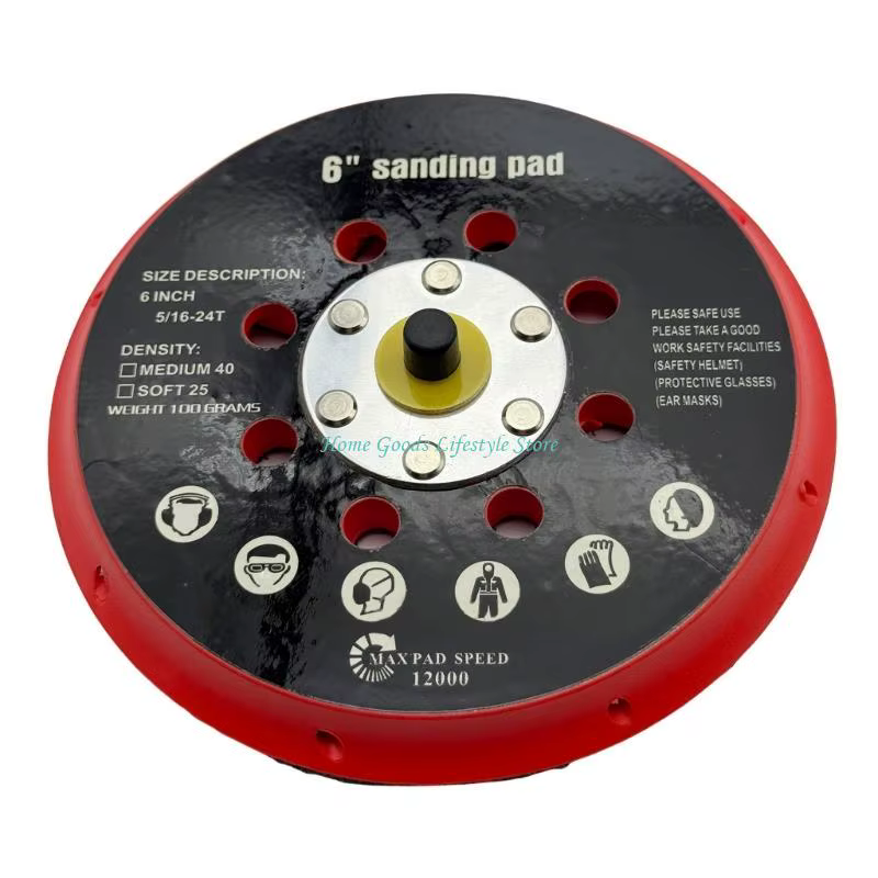 E74E plaque disque ponçage en plastique professionnelle 6 pouces pour ponceuse BO6030 BO6040 RO1
