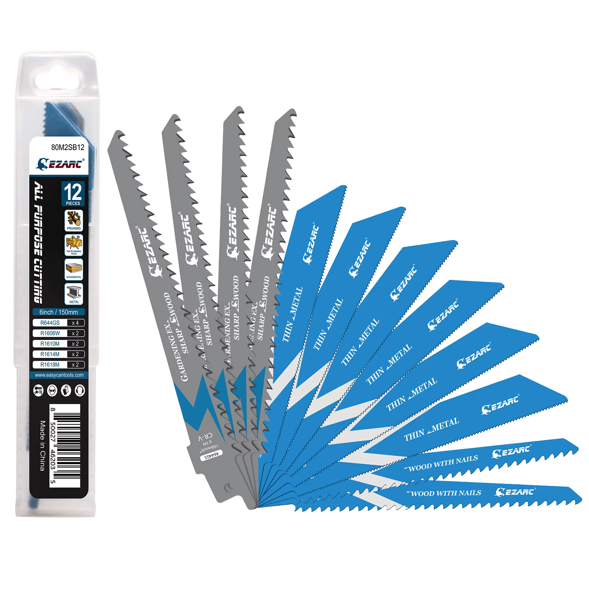 EZARC 12 lames de scie sauteuse de 150 mm