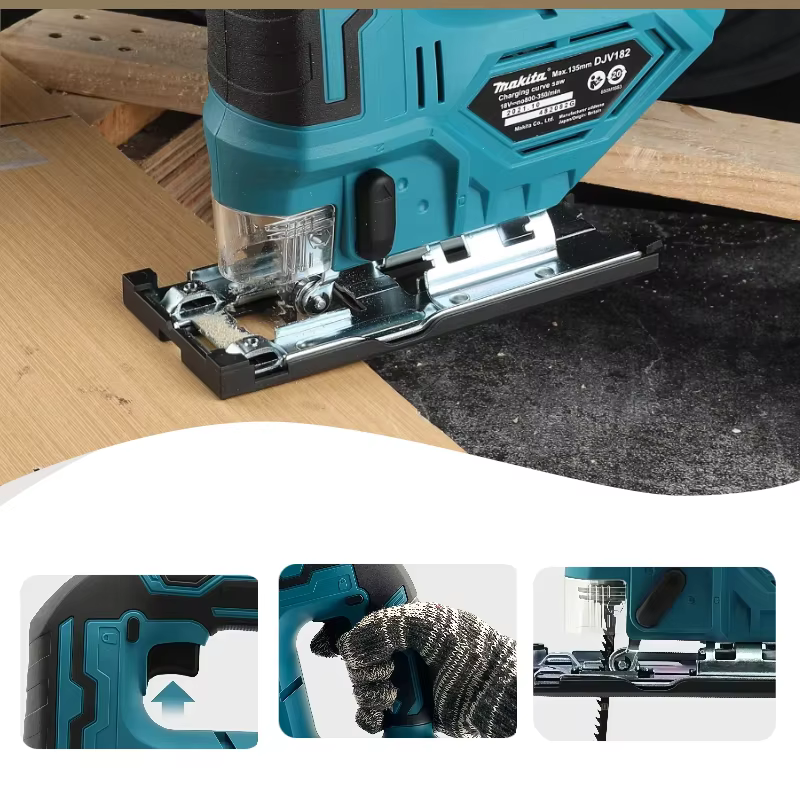 Scie sauteuse électrique sans fil Makita DJV182Z Brushless avec lame de scie