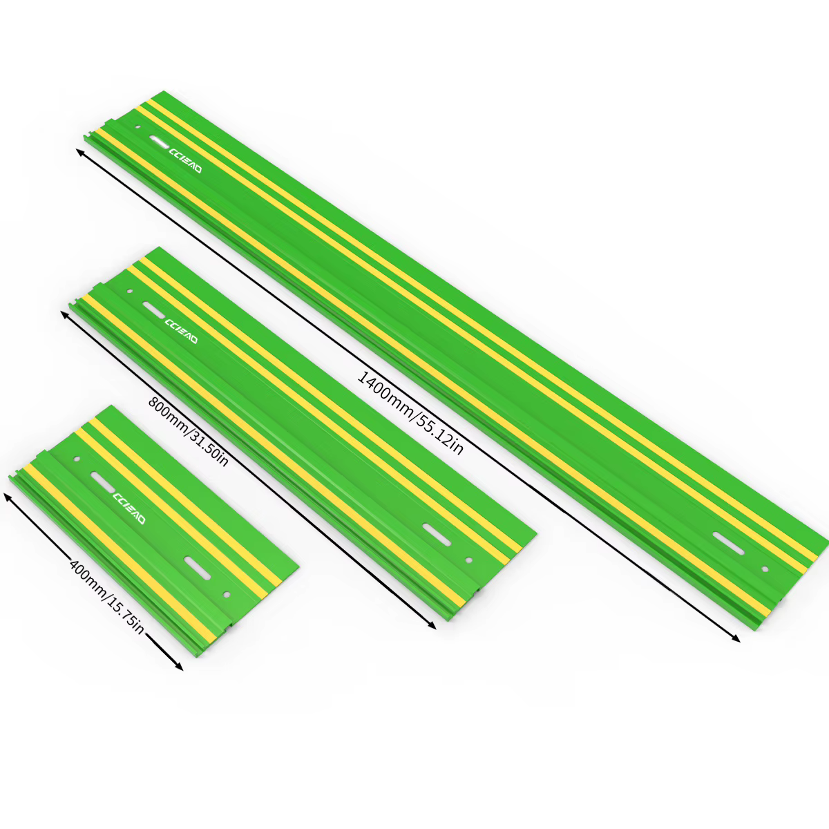 Rail de guidage en aluminium 400/800/1400 mm